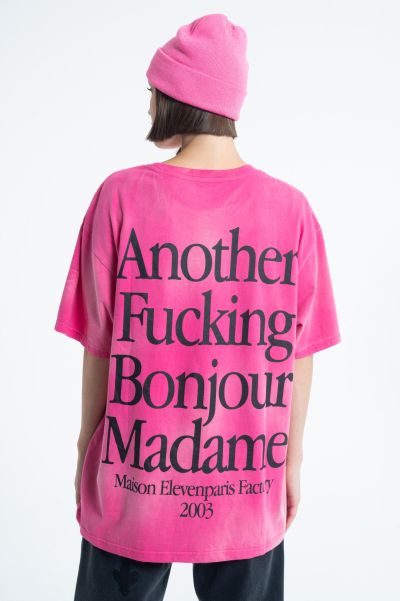 Djula Eleven Paris Hern Lys Pink T-Shirts Homme