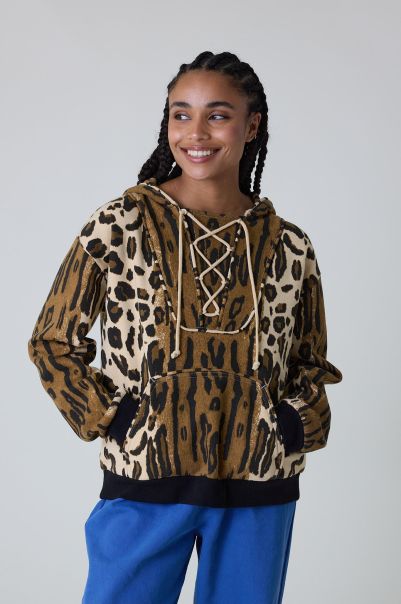Beige Sweat Stran Safari Femme Leon & Harper Abordable Sweatshirts