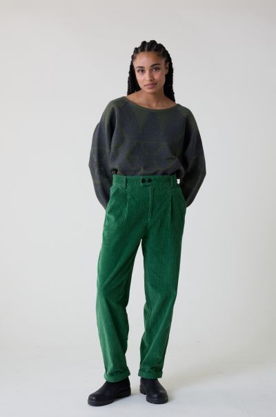 Pantalon Prom Plain Prix Juste Femme Green Leon & Harper Pantalons & Jeans