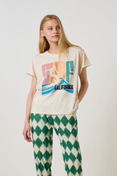 Off White Prix Attractif T-Shirt Tulum Surf Femme T-Shirts & Tops Leon & Harper
