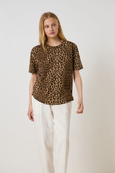 Beige Exceptionnel T-Shirts & Tops T-Shirt Tata Tomcat P23 Femme Leon & Harper