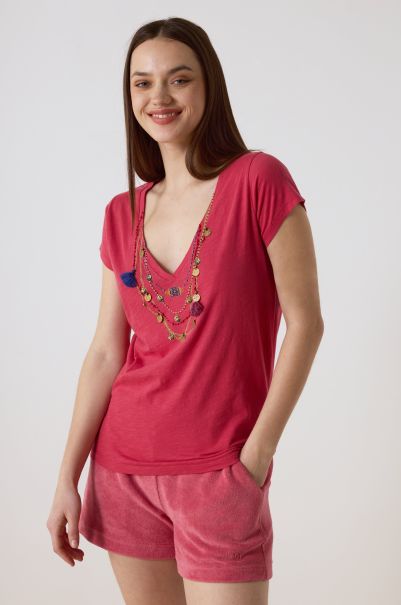 Femme T-Shirt Tonton Medail Cherry Leon & Harper T-Shirts & Tops Abordable