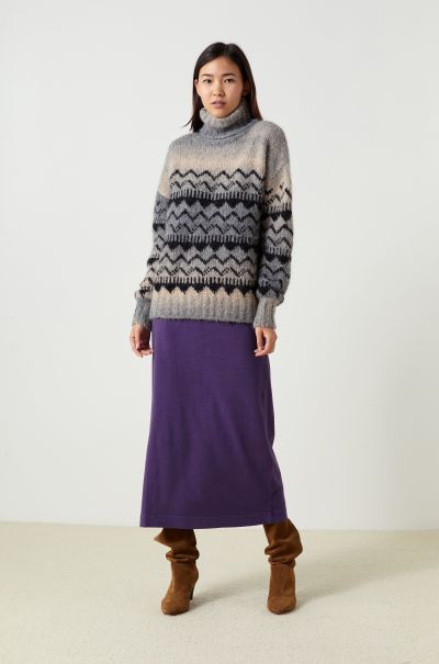 Femme Jupes & Shorts Avantage Purple Leon & Harper Jupe Joye Basic